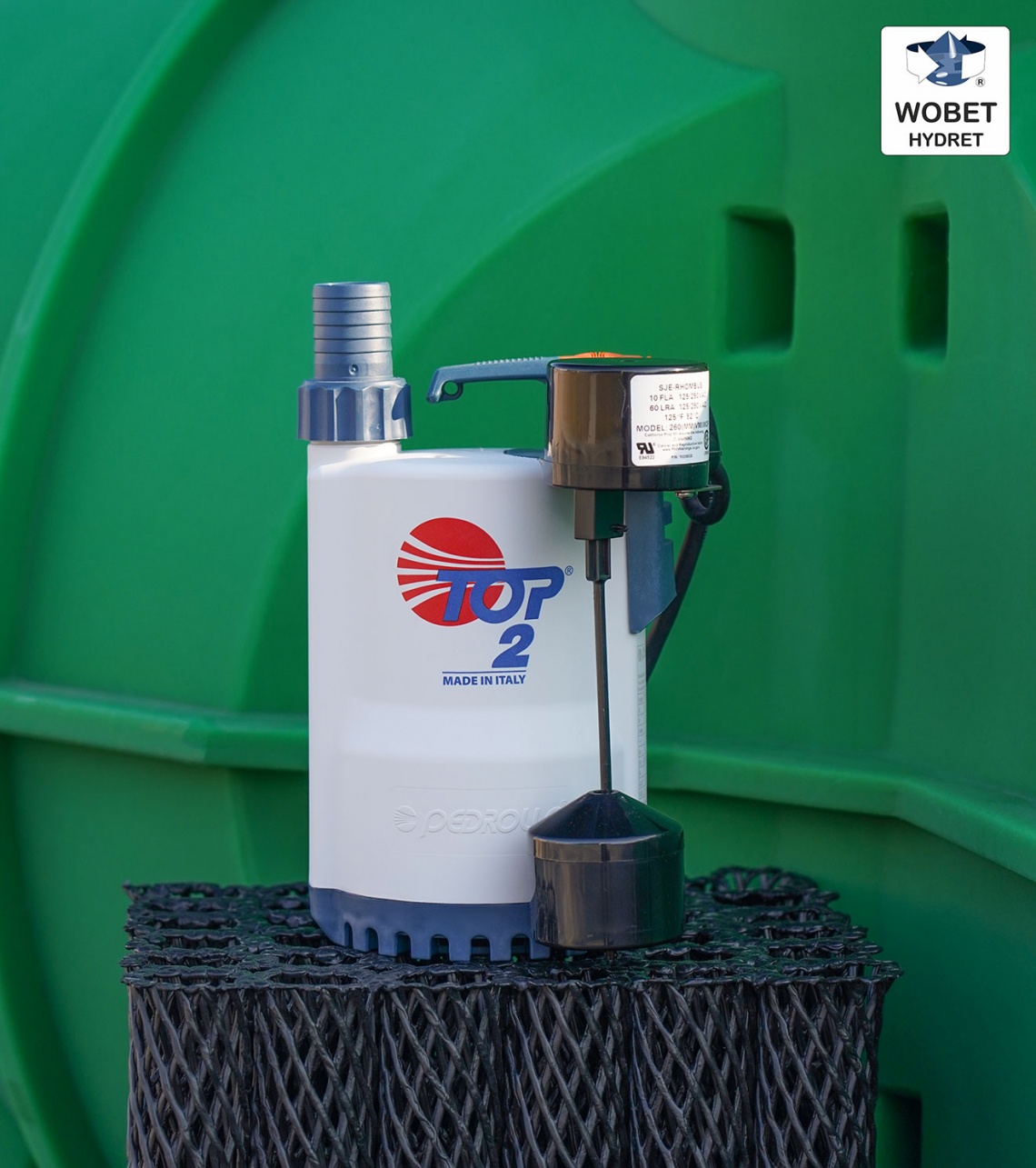 Oczyszczalnia jednopłaszczowa z pompą PEDROLLO TOP 2-GM Wobet-Hydret