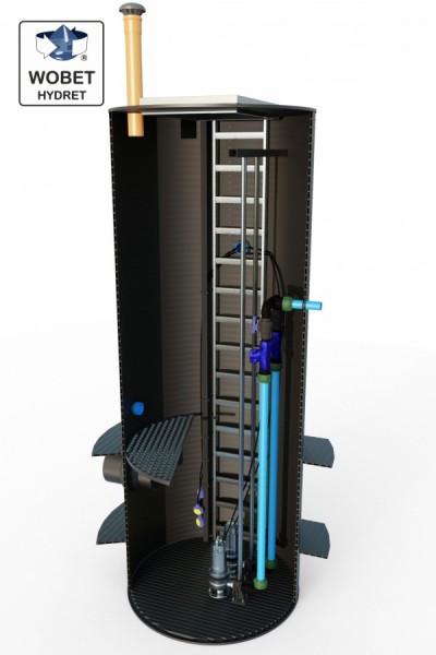 Przepompownia ścieków dwupłaszczowa - Wobet HYDRET